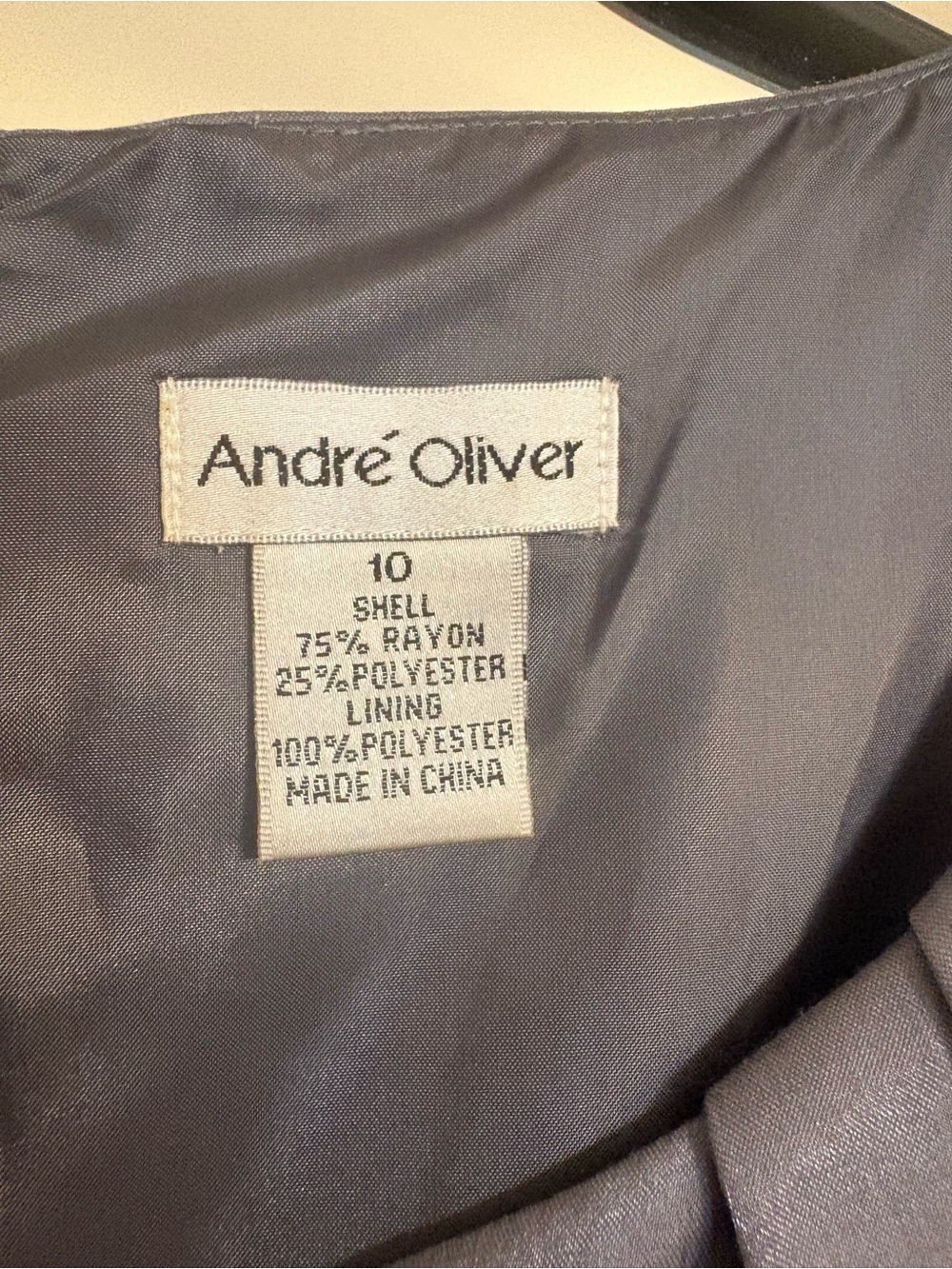 Andre Oliver Slate Gray Sleeveless Sheath Dress Rosette Accent. - Picture 8 of 9